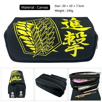 Attack on Titan canvas pen bag pencil bag