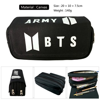 BTS canvas pen bag pencil bag