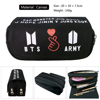 BTS canvas pen bag pencil bag