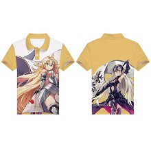 Fate anime polo t-shirt