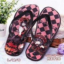 Date A Live rubber flip-flops shoes slippers a pai...