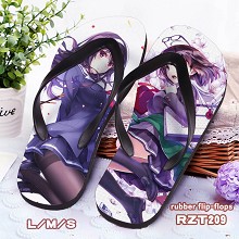 Saekano: How to Raise a Boring Girlfriend rubber flip-flops shoes slippers a pair