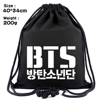 BTS drawstring backpack bag