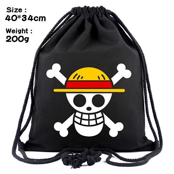 One Piece drawstring backpack bag