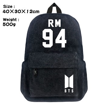 BTS canvas backpack bag