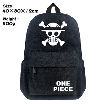 One Piece anime canvas backpack bag