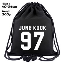 BTS drawstring backpack bag