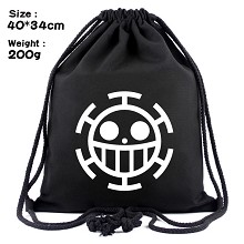 One Piece drawstring backpack bag