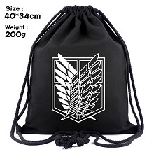 Attack on Titan drawstring backpack bag