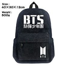 BTS canvas backpack bag