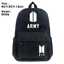 BTS canvas backpack bag