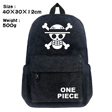 One Piece anime canvas backpack bag