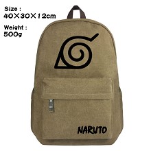 Naruto anime canvas backpack bag