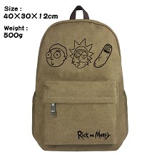 Rick and Morty canvas backpack bag