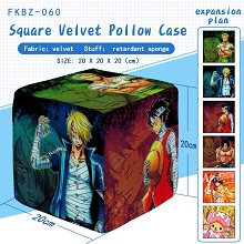 One Piece square velvet pillow