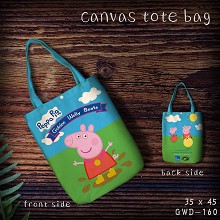 Peppa Pig canvas tote bag shopping bag