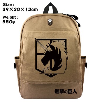 Attack on Titan canvas backpack bag