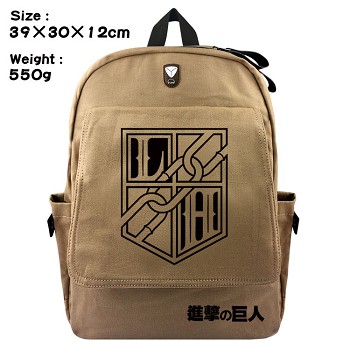 Attack on Titan canvas backpack bag