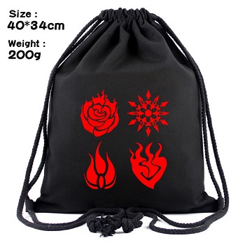 RWBY anime drawstring backpack bag