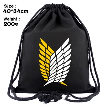 Attack on Titan drawstring backpack bag