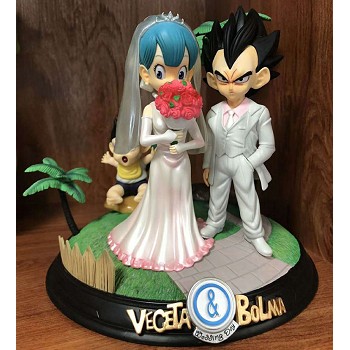 Dragon Ball Vegeta and Bulma figures a set