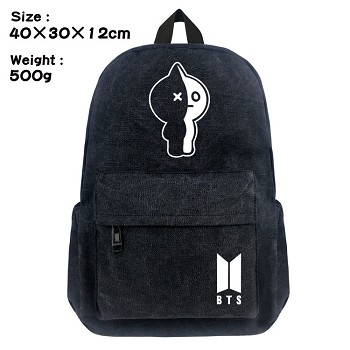 BTS canvas backpack bag