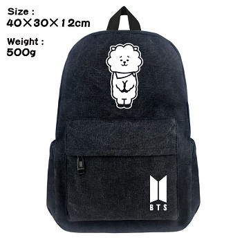 BTS canvas backpack bag