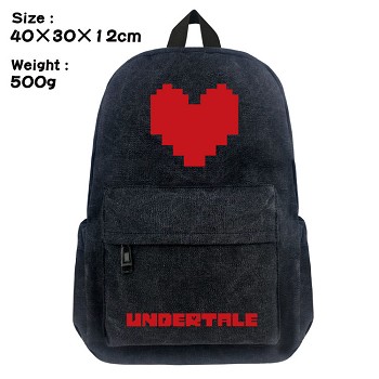 Undertale canvas backpack bag