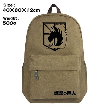 Attack on Titan canvas backpack bag