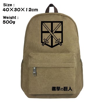 Attack on Titan canvas backpack bag