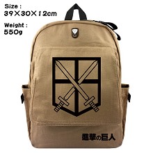 Attack on Titan canvas backpack bag