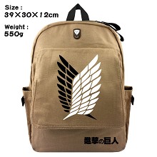 Attack on Titan canvas backpack bag