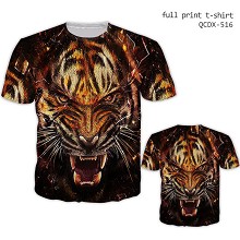 The animal short sleeve full print modal t-shirt