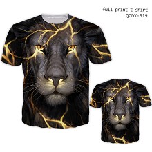 The animal short sleeve full print modal t-shirt