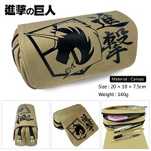 Attack on Titan anime canvas pen bag pencil bag