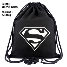 Super Man drawstring backpack bag
