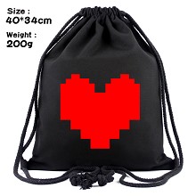 Undertale drawstring backpack bag