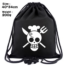 One Piece Sanji drawstring backpack bag