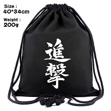 Attack on Titan drawstring backpack bag