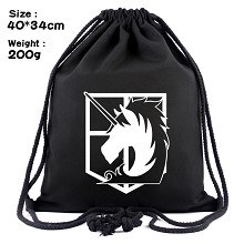 Attack on Titan drawstring backpack bag