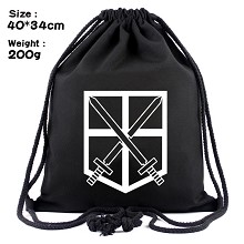 Attack on Titan drawstring backpack bag