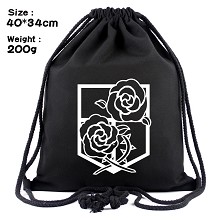 Attack on Titan drawstring backpack bag