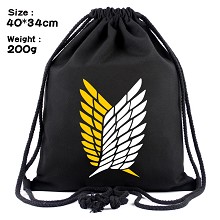 Attack on Titan drawstring backpack bag