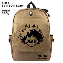 My Hero Academia canvas backpack bag