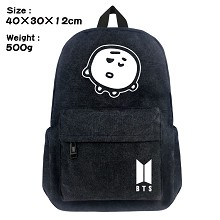 BTS canvas backpack bag