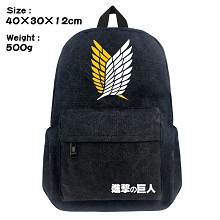 Attack on Titan canvas backpack bag