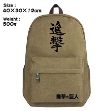 Attack on Titan canvas backpack bag