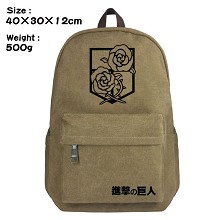 Attack on Titan canvas backpack bag