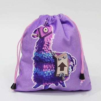 Fortnite plush drawstring backpack bag