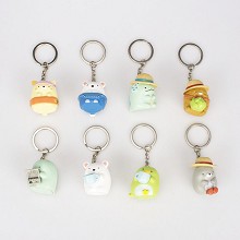 Sumikko Gurashi figure doll key chains set(8pcs a set)